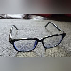 Prive Revaux Black Frame Blue Light Blocker Computer Reading Glasses Deep Blue